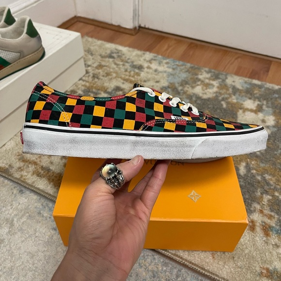 EUC Men’s Sz 12 (Euro Sz 46) Vans Old Skool Check Lace-up Sneakers Multicolored - Picture 10 of 16